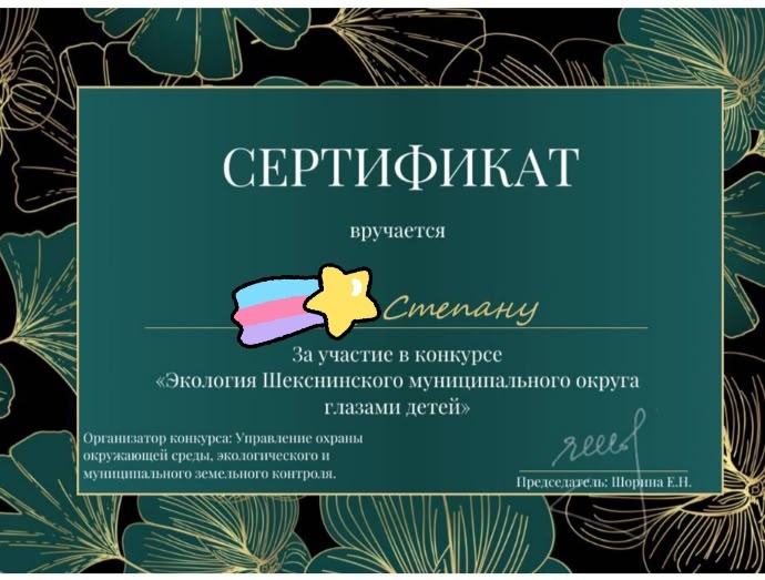 Поздравляем Степана за участие в конкурсе рисунков!